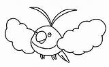 Pokemon Swablu Coloring Pages Drawings Pokémon Morningkids sketch template