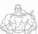 Shazam Superhero sketch template