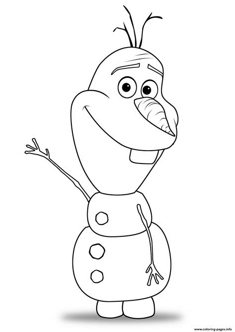 cute olaf   coloring page printable
