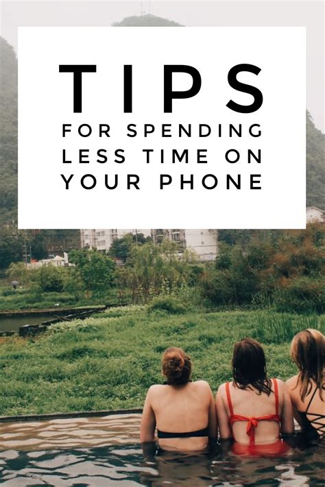 tips for spending less time on your phone infographic health time