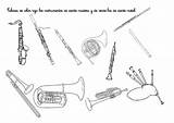 Viento Instrumentos Colorea Vientos Musicales Colouring Próxima Música Bartolomé Imagui sketch template