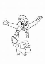 Chipmunk Chipmunks Coloring Pages Alvin Dancer Printable Kids Categories Coloringonly sketch template