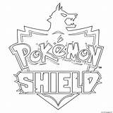 Shield Logo Coloring Pokemon Pages Printable sketch template