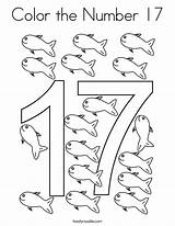 17 Number Coloring Color Preschool Pages Template Worksheets Kindergarten Twistynoodle Noodle Activities Learning Counting Cursive Built California Usa Numbers Choose sketch template