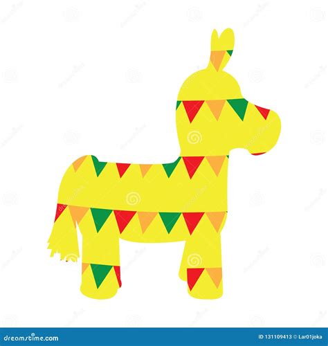 donkey pinata icon stock vector illustration  lettering