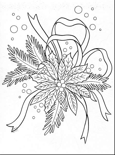 christmas poinsettia coloring page  getdrawings