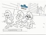 Coloring Pages Smurf Movie Christmas Smurfs York Comments sketch template