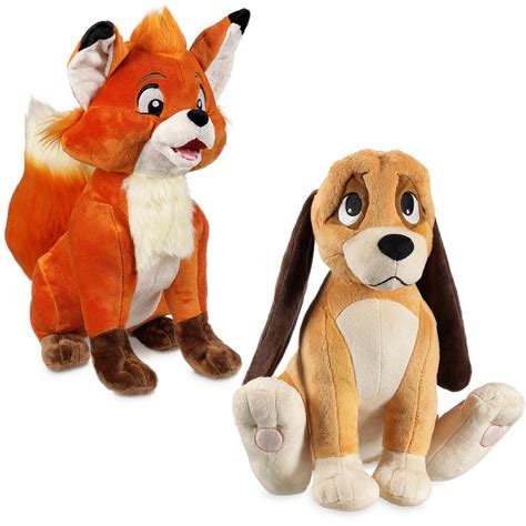 Disney The Fox And The Hound Tod Todd And Copper Stuffed Plush Doll Toy