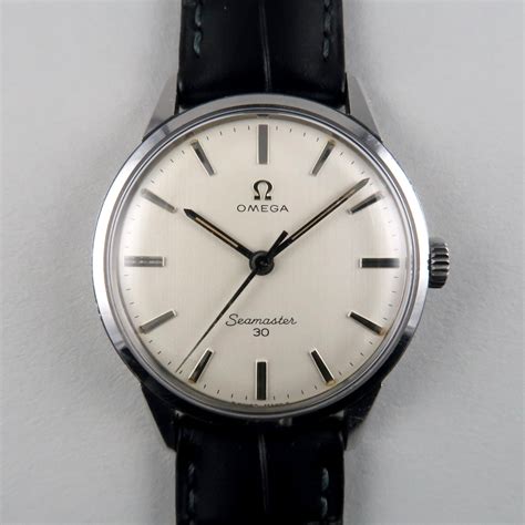 omega seamaster  ref   steel vintage wristwatch circa  black bough ludlow