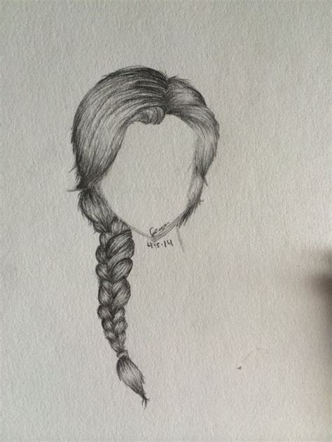 side braid sketch  minniemochi   draw hair drawing hair braid