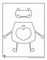 Puppets Puppet Coloring Hearted Valentines Woojr sketch template