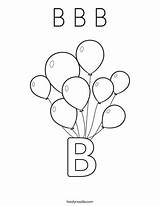 Coloring Letter Pages Sheet Alphabet Balloon Birthday Book Balloons Printable Nanny Happy Colouring Preschool Letters Noodle Print Tracing Outline Twistynoodle sketch template