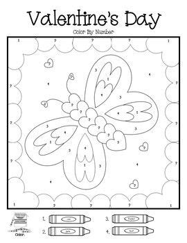 valentines day color  number freebie valentines day coloring page