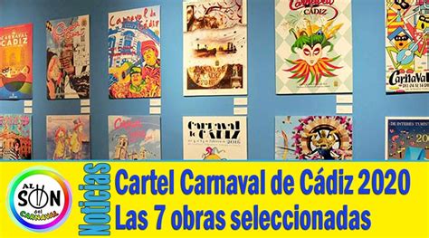 cartel del carnaval de cadiz  las  obras seleccionadas