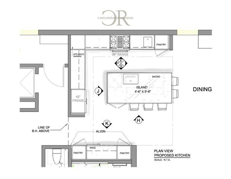 modern kitchen layout plan image