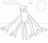 Enderman Minecraft Coloring Mutant Pages Template sketch template