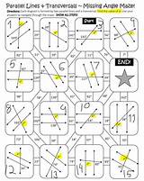 Parallel Transversal Formed Maze sketch template