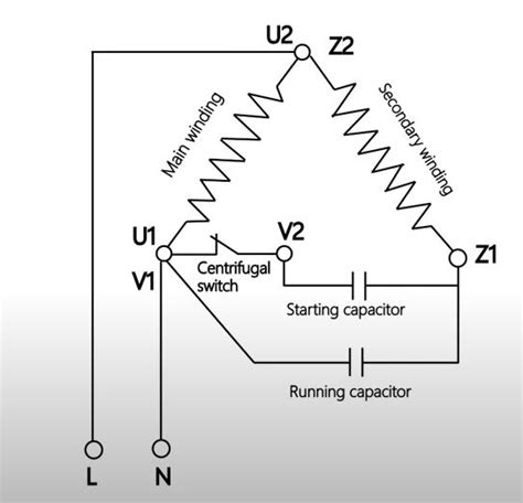 single phase motor  capacitor   reverse wiring diagram wiring diagram