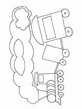Coloring Train Pages Caboose Library Clipart Line sketch template