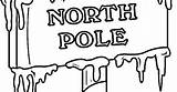 Pole North Sign Pages Coloring sketch template