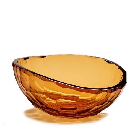 Arcade Murano Art Glass Bowl Venus Amber Design By Ivan