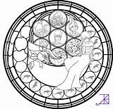 Coloring Stained Glass Pages Disney Mandala Akili Amethyst Medieval Deviantart Amalthea Print Color Colouring Book Kids Printable Adult Fairy Coloriage sketch template