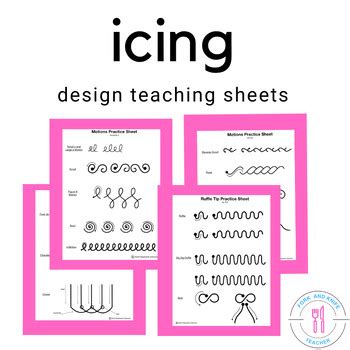 cake icing design teaching  practice sheets tpt