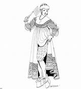 Coloring Renaissance Clothing Pages Coloriage Histoire Costume Mode Fashion Fun Kids Siècle Gif Tenue Popular sketch template