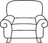 Clipart Couch Coloring Pages Sofa Webstockreview sketch template