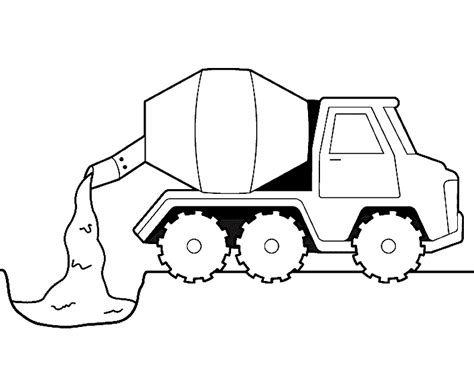 cement mixer coloring page coloring home