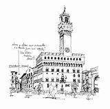 Florence Drawing Palazzo Italy Travel Portugal Desenho Viagem Sketches sketch template