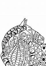 Paard Colorare Cavallo Disegno Mosaik Paarden Mozaiek Zentangle Cheval Coloriage Pferden Adulte Ausmalbilder Malvorlage Stemmen sketch template
