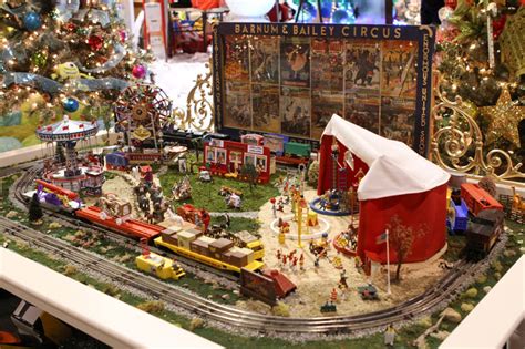 holiday tree festival spotlight circus train model railroadinside