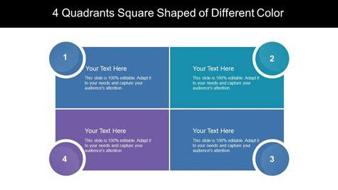 quadrants square shaped   color powerpoint