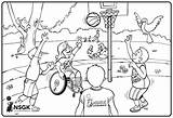 Kleurplaten Sporten Spel Beperking Basketbal Drollen Mensen Drol Nsgk Tekeningen Uitprinten Downloaden Gehandicapte Terborg600 sketch template