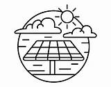 Colorear Solar Energia Solare Desenho Fuentes Ambiente Meio sketch template