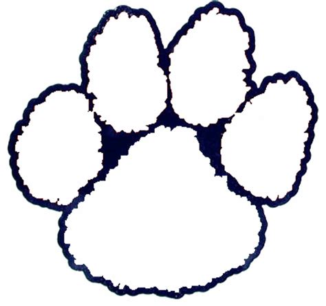 tiger paw outline clipart