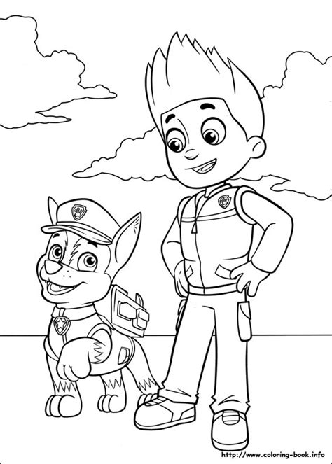 paw patrol chase coloring page coloring home