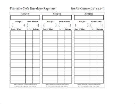 cash envelopes printable cash envelope tracker templates