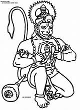 Hanuman Clipart Drawing Anjaneya Shri Desipainters Clipground sketch template