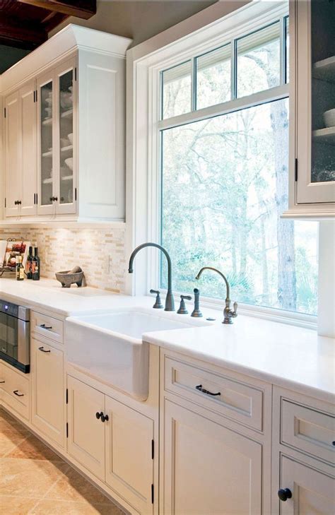 big window   sink  gorgeous modern farmhouse kitchen cabinets decor id