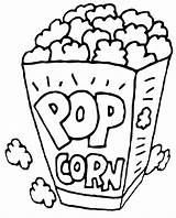 Popcorn Coloring Pages Printable Box Drawing Pop Corn Kids Snack Color Food Kernel Colouring Healthiest Easy Sheet Colored Fylla Teckningar sketch template