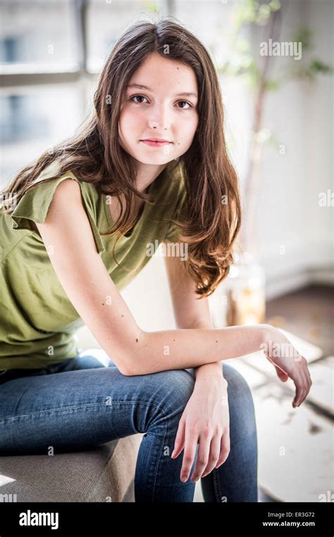 portrait   teenage girl stock photo alamy