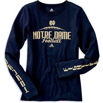 womens notre dame football long sleeve tee notre dame apparel notre dame shirts college