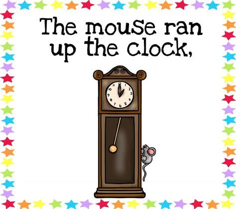 hickory dickory dock printable little puddins hickory dickory dock