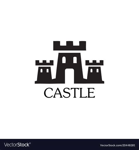 castle logo royalty  vector image vectorstock