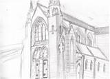 Drawing Gothic Architecture Church Palace Building Buckingham Getdrawings sketch template