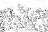 Jesus Lehrt Seligpreisungen Kinder Ausmalbilder Segnet Beatitudes Teaches sketch template