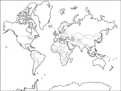 world map coloring page  kids  getdrawings  world map