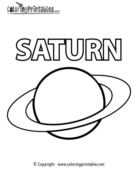 saturn coloring page   science coloring printable
